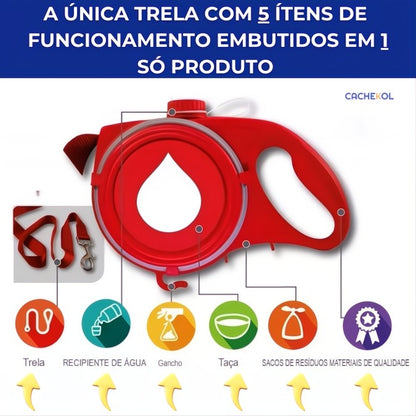 DogLeash 5 em 1 PRO® – A Trela Multifuncional Definitiva