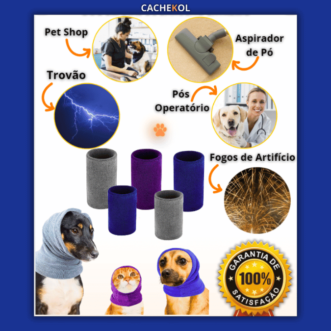 Protetor Auricular Canino | PetSafe® Conforto e tranquilidade + Frete Grátis