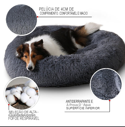Cama Donut Pet + Frete Grátis + E-Book Cuidados Pet